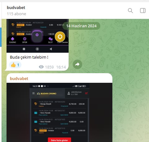 Budvacasino Telegram